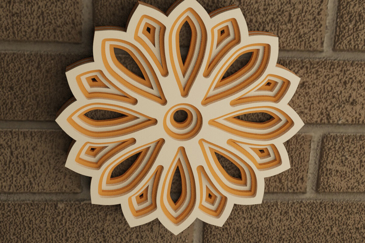 Intra απο ξύλο plywood 3mm-4mm πάχος - Στολίδι λουλουδιών Δίασταση 6x6 cm INTRAFABR-117822710