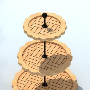 Intra απο ξύλο plywood 3mm-4mm πάχος - Μοτίβα λουλουδιών  κομμένου δίσκου τριών επιπέδων Δίασταση 30x20 cm INTRAFABR-38597579 - Image 2