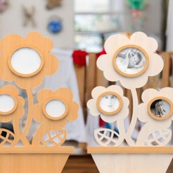 Intra απο ξύλο plywood 3mm-4mm πάχος - Κορνίζα λουλουδιών Laser212 Δίασταση 4x4 cm INTRAFABR-118485016 - Image 1