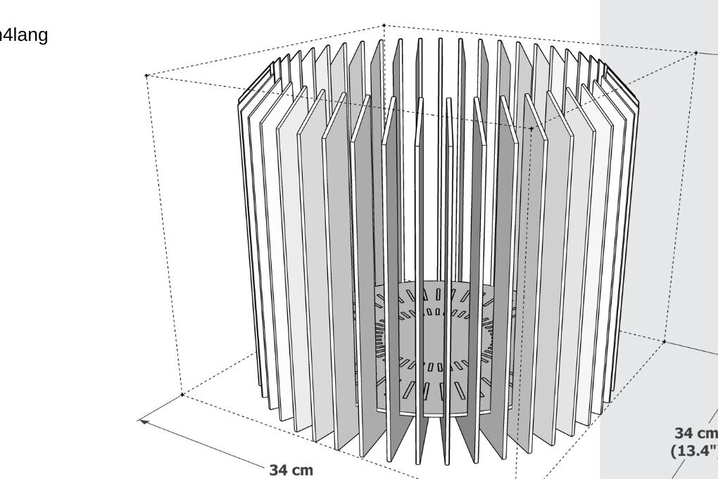 Intra απο ξύλο plywood 3mm-4mm πάχος - Κάλυμμα για γλάστρα |  κοπής με λέιζερ |  Δίασταση 30x20 cm INTRAFABR-86327737