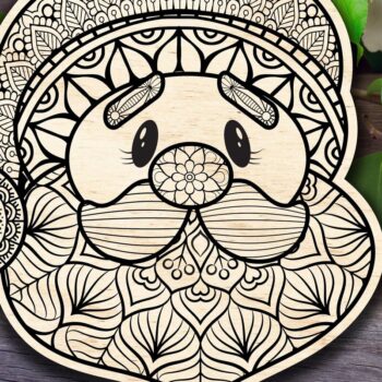 Intra απο ξύλο plywood 3mm-4mm πάχος - Λουλούδι Santa Mandala Δίασταση 30x30 cm INTRAFABR-32180466 - Image 1