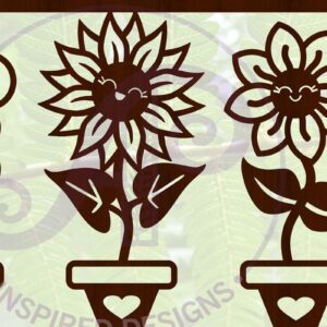 Intra απο ξύλο plywood 3mm-4mm πάχος - Λουλούδι σημάδι  Χαριτωμένο  Happy Flowers Δίασταση 40x50 cm INTRAFABR-67758394