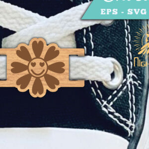 Intra απο ξύλο plywood 3mm-4mm πάχος - Flower Smile Κορδόνια Ετικέτες Laser Cut Δίασταση 20x20 cm INTRAFABR-112295001