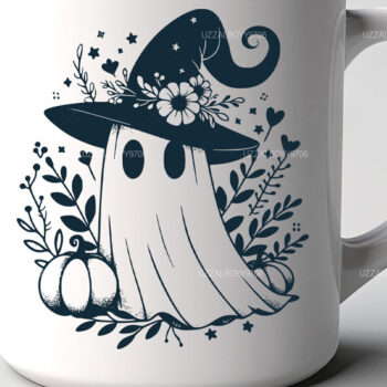 Intra απο ξύλο plywood 3mm-4mm πάχος - Flower Spooky Ghost , Halloween  Δίασταση 40x50 cm INTRAFABR-101611996 - Image 2