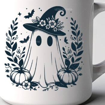 Intra απο ξύλο plywood 3mm-4mm πάχος - Flower Spooky Ghost , Halloween Δίασταση 40x50 cm INTRAFABR-101612292 - Image 2