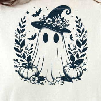 Intra απο ξύλο plywood 3mm-4mm πάχος - Flower Spooky Ghost , Halloween Δίασταση 40x50 cm INTRAFABR-101612292 - Image 4