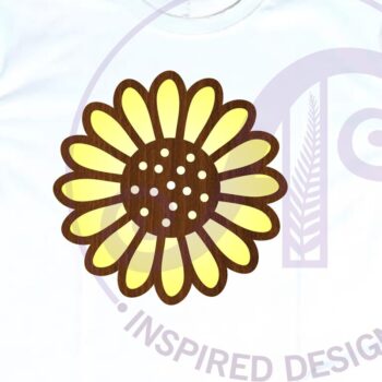 Intra απο ξύλο plywood 3mm-4mm πάχος - Flower Two Layer Cut Outs Laser D7 Δίασταση 30x20 cm INTRAFABR-122570870 - Image 3