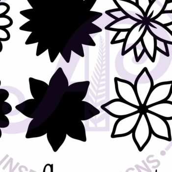 Intra απο ξύλο plywood 3mm-4mm πάχος - Flower Two Layer Cut Outs Laser D7 Δίασταση 30x20 cm INTRAFABR-122570870 - Image 4