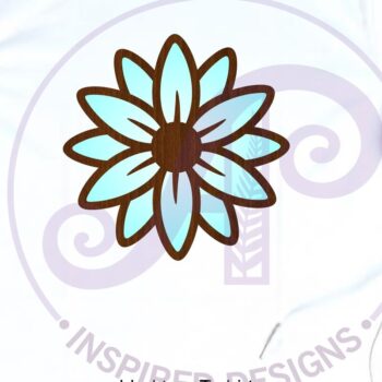 Intra απο ξύλο plywood 3mm-4mm πάχος - Flower Two Layer Laser Cut Outs File Δίασταση 30x20 cm INTRAFABR-118776834 - Image 3