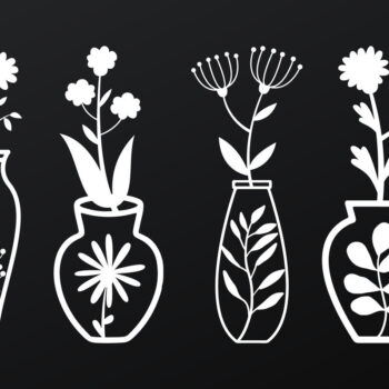 Intra απο ξύλο plywood 3mm-4mm πάχος - Πακέτο διακόσμησης τοίχου με βάζο λουλουδιών Δίασταση 40x50 cm INTRAFABR-67440944 - Image 4