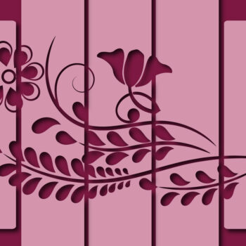 Intra απο ξύλο plywood 3mm-4mm πάχος - Τέχνη τοίχου λουλουδιών Δίασταση 40x50 cm INTRAFABR-20663691 - Image 1