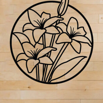 Intra απο ξύλο plywood 3mm-4mm πάχος - Τέχνη διακόσμησης τοίχου λουλουδιών,  κοπής με λέιζερ Δίασταση 40x50 cm INTRAFABR-62965846 - Image 1