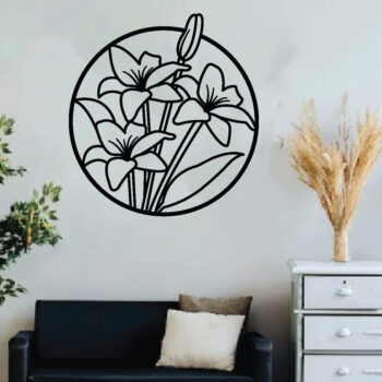 Intra απο ξύλο plywood 3mm-4mm πάχος - Τέχνη διακόσμησης τοίχου λουλουδιών,  κοπής με λέιζερ Δίασταση 40x50 cm INTRAFABR-62965846 - Image 2