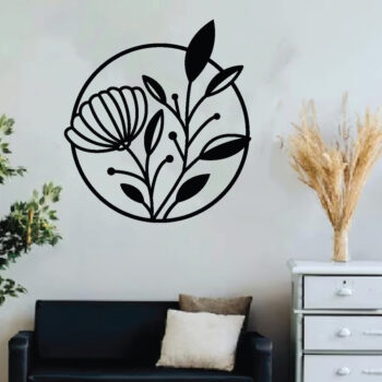 Intra απο ξύλο plywood 3mm-4mm πάχος - Τέχνη διακόσμησης τοίχου λουλουδιών, κοπής με λέιζερ Δίασταση 40x50 cm INTRAFABR-62965932 - Image 2