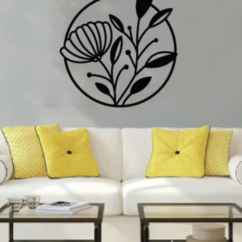 Intra απο ξύλο plywood 3mm-4mm πάχος - Τέχνη διακόσμησης τοίχου λουλουδιών, κοπής με λέιζερ Δίασταση 40x50 cm INTRAFABR-62965932 - Image 3