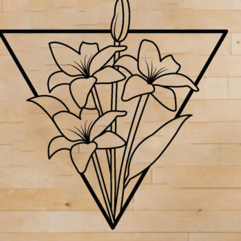 Intra απο ξύλο plywood 3mm-4mm πάχος - Τέχνη διακόσμησης τοίχου λουλουδιών, κοπής με λέιζερ Δίασταση 40x50 cm INTRAFABR-62966033 - Image 1