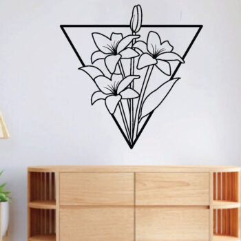 Intra απο ξύλο plywood 3mm-4mm πάχος - Τέχνη διακόσμησης τοίχου λουλουδιών, κοπής με λέιζερ Δίασταση 40x50 cm INTRAFABR-62966033 - Image 2