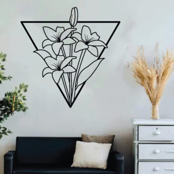 Intra απο ξύλο plywood 3mm-4mm πάχος - Τέχνη διακόσμησης τοίχου λουλουδιών, κοπής με λέιζερ Δίασταση 40x50 cm INTRAFABR-62966033 - Image 3