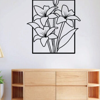 Intra απο ξύλο plywood 3mm-4mm πάχος - Τέχνη διακόσμησης τοίχου λουλουδιών, κοπής με λέιζερ Δίασταση 40x50 cm INTRAFABR-62966139 - Image 2