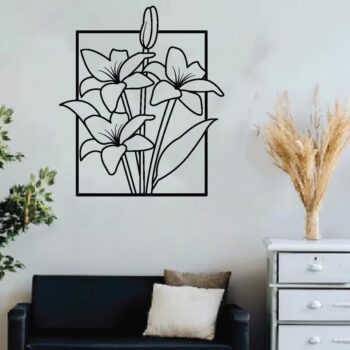 Intra απο ξύλο plywood 3mm-4mm πάχος - Τέχνη διακόσμησης τοίχου λουλουδιών, κοπής με λέιζερ Δίασταση 40x50 cm INTRAFABR-62966139 - Image 3