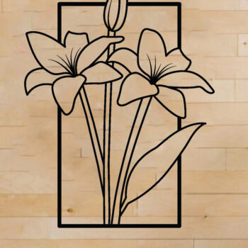 Intra απο ξύλο plywood 3mm-4mm πάχος - Τέχνη διακόσμησης τοίχου λουλουδιών, κοπής με λέιζερ Δίασταση 40x50 cm INTRAFABR-62966242 - Image 1