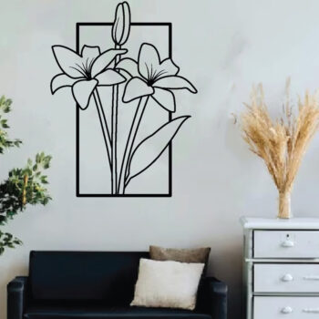 Intra απο ξύλο plywood 3mm-4mm πάχος - Τέχνη διακόσμησης τοίχου λουλουδιών, κοπής με λέιζερ Δίασταση 40x50 cm INTRAFABR-62966242 - Image 2