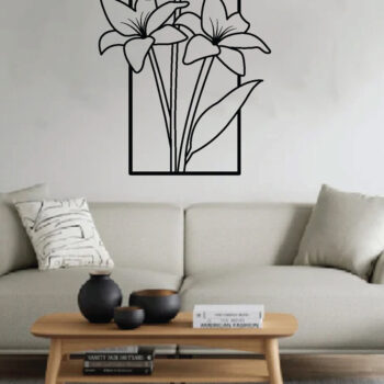 Intra απο ξύλο plywood 3mm-4mm πάχος - Τέχνη διακόσμησης τοίχου λουλουδιών, κοπής με λέιζερ Δίασταση 40x50 cm INTRAFABR-62966242 - Image 3