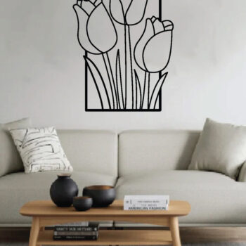 Intra απο ξύλο plywood 3mm-4mm πάχος - Τέχνη διακόσμησης τοίχου λουλουδιών, κοπής με λέιζερ Δίασταση 40x50 cm INTRAFABR-62966308 - Image 3