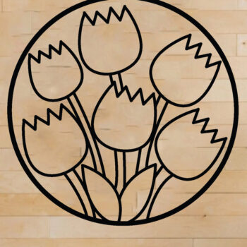 Intra απο ξύλο plywood 3mm-4mm πάχος - Τέχνη διακόσμησης τοίχου λουλουδιών, κοπής με λέιζερ Δίασταση 40x50 cm INTRAFABR-64053096 - Image 1