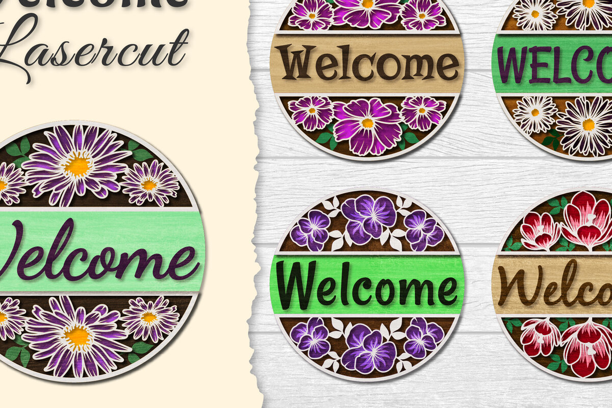 Intra απο ξύλο plywood 3mm-4mm πάχος - Λουλούδια καλωσορίσματος Lasercut BNDLES Δίασταση 20x20 cm INTRAFABR-122044713