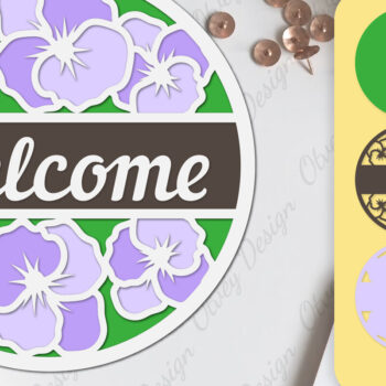 Intra απο ξύλο plywood 3mm-4mm πάχος - Σήμα καλωσορίσματος λουλουδιών Lasercut Δίασταση 30x20 cm INTRAFABR-104130874 - Image 7