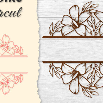 Intra απο ξύλο plywood 3mm-4mm πάχος - Flower Welcome Slip Lasercut Δίασταση 20x20 cm INTRAFABR-122603066 - Image 1