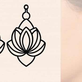 Intra απο ξύλο plywood 3mm-4mm πάχος - Ξύλινα σκουλαρίκια λουλούδι με   Δίασταση 3000x3000 cm INTRAFABR-116857784 - Image 1