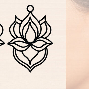 Intra απο ξύλο plywood 3mm-4mm πάχος - Ξύλινα σκουλαρίκια λουλούδι με   Δίασταση 3000x3000 cm INTRAFABR-116857843 - Image 1