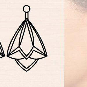 Intra απο ξύλο plywood 3mm-4mm πάχος - Ξύλινα σκουλαρίκια λουλούδι με   Δίασταση 3000x3000 cm INTRAFABR-116858206