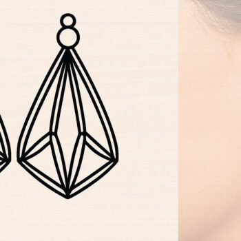 Intra απο ξύλο plywood 3mm-4mm πάχος - Ξύλινα σκουλαρίκια λουλούδι με   Δίασταση 3000x3000 cm INTRAFABR-116858375 - Image 1