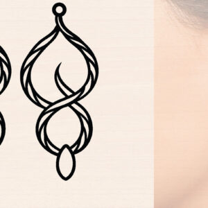 Intra απο ξύλο plywood 3mm-4mm πάχος - Ξύλινα σκουλαρίκια λουλούδι με   Δίασταση 3000x3000 cm INTRAFABR-116859774