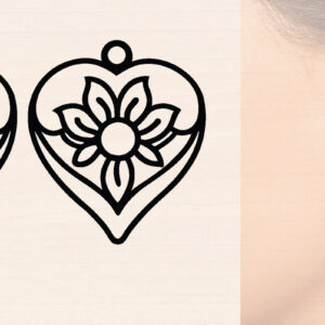 Intra απο ξύλο plywood 3mm-4mm πάχος - Ξύλινα σκουλαρίκια λουλούδι με   Δίασταση 3000x3000 cm INTRAFABR-116859826