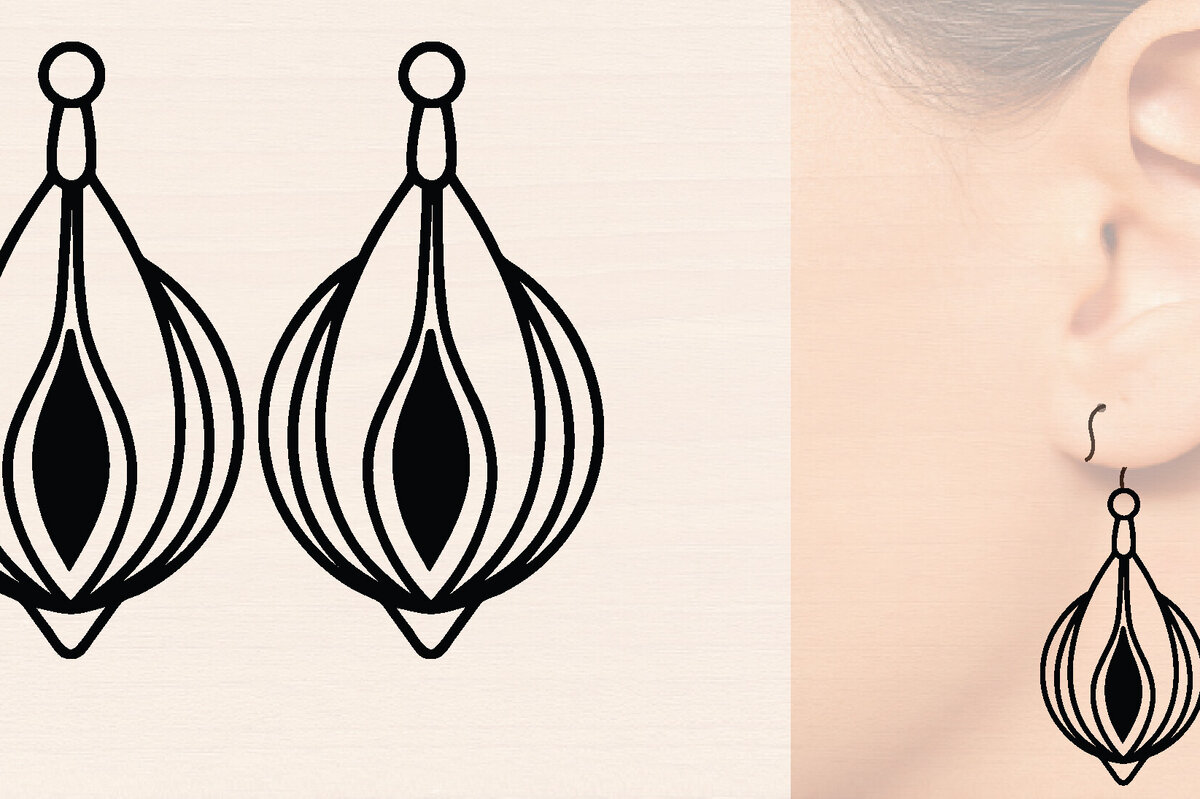 Intra απο ξύλο plywood 3mm-4mm πάχος - Ξύλινα σκουλαρίκια λουλούδι με   Δίασταση 3000x3000 cm INTRAFABR-116860718