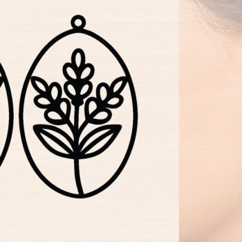 Intra απο ξύλο plywood 3mm-4mm πάχος - Ξύλινα σκουλαρίκια λουλούδι με Δίασταση 3000x3000 cm INTRAFABR-116848100 - Image 1