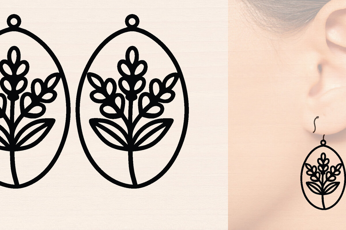 Intra απο ξύλο plywood 3mm-4mm πάχος - Ξύλινα σκουλαρίκια λουλούδι με   Δίασταση 3000x3000 cm INTRAFABR-116848100