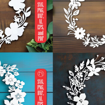 Intra απο ξύλο plywood 3mm-4mm πάχος - Πακέτο χαρτιού στεφάνι λουλουδιών κομμένο  Δίασταση 40x50 cm INTRAFABR-117725576 - Image 1