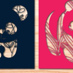 Intra απο ξύλο plywood 3mm-4mm πάχος - Flowers Animal Art Wall Art Δέσμη κοπής με λέιζερ Δίασταση 40x50 cm INTRAFABR-77468209