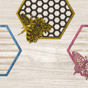 Intra απο ξύλο plywood 3mm-4mm πάχος - Στάση σκουλαρικιών λουλουδιών ζώων Δίασταση 20x20 cm INTRAFABR-26341396