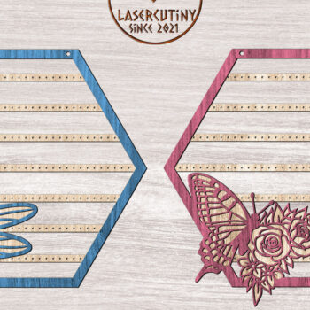 Intra απο ξύλο plywood 3mm-4mm πάχος - Στάση σκουλαρικιών λουλουδιών ζώων Δίασταση 20x20 cm INTRAFABR-26341396 - Image 2