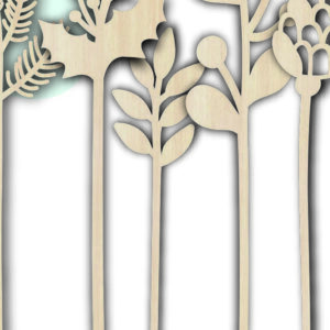 Intra απο ξύλο plywood 3mm-4mm πάχος - Flowers Bandle , Christmas Leaves  Δίασταση 15x15 cm INTRAFABR-81833117