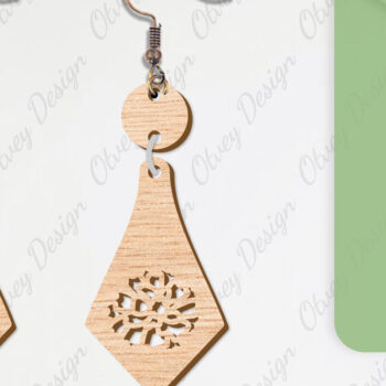 Intra απο ξύλο plywood 3mm-4mm πάχος - Σκουλαρίκια Λουλούδια Κόψιμο με Λέιζερ ΔΕΜΑ Δίασταση 3x3 cm INTRAFABR-104540584 - Image 3