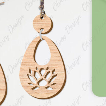 Intra απο ξύλο plywood 3mm-4mm πάχος - Σκουλαρίκια Λουλούδια Κόψιμο με Λέιζερ ΔΕΜΑ Δίασταση 3x3 cm INTRAFABR-104540608 - Image 11