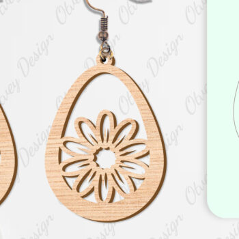 Intra απο ξύλο plywood 3mm-4mm πάχος - Σκουλαρίκια Λουλούδια Κόψιμο με Λέιζερ ΔΕΜΑ Δίασταση 3x3 cm INTRAFABR-104107733 - Image 3