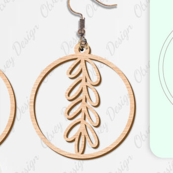 Intra απο ξύλο plywood 3mm-4mm πάχος - Σκουλαρίκια Λουλούδια Κόψιμο με Λέιζερ ΔΕΜΑ Δίασταση 3x3 cm INTRAFABR-104107791 - Image 2